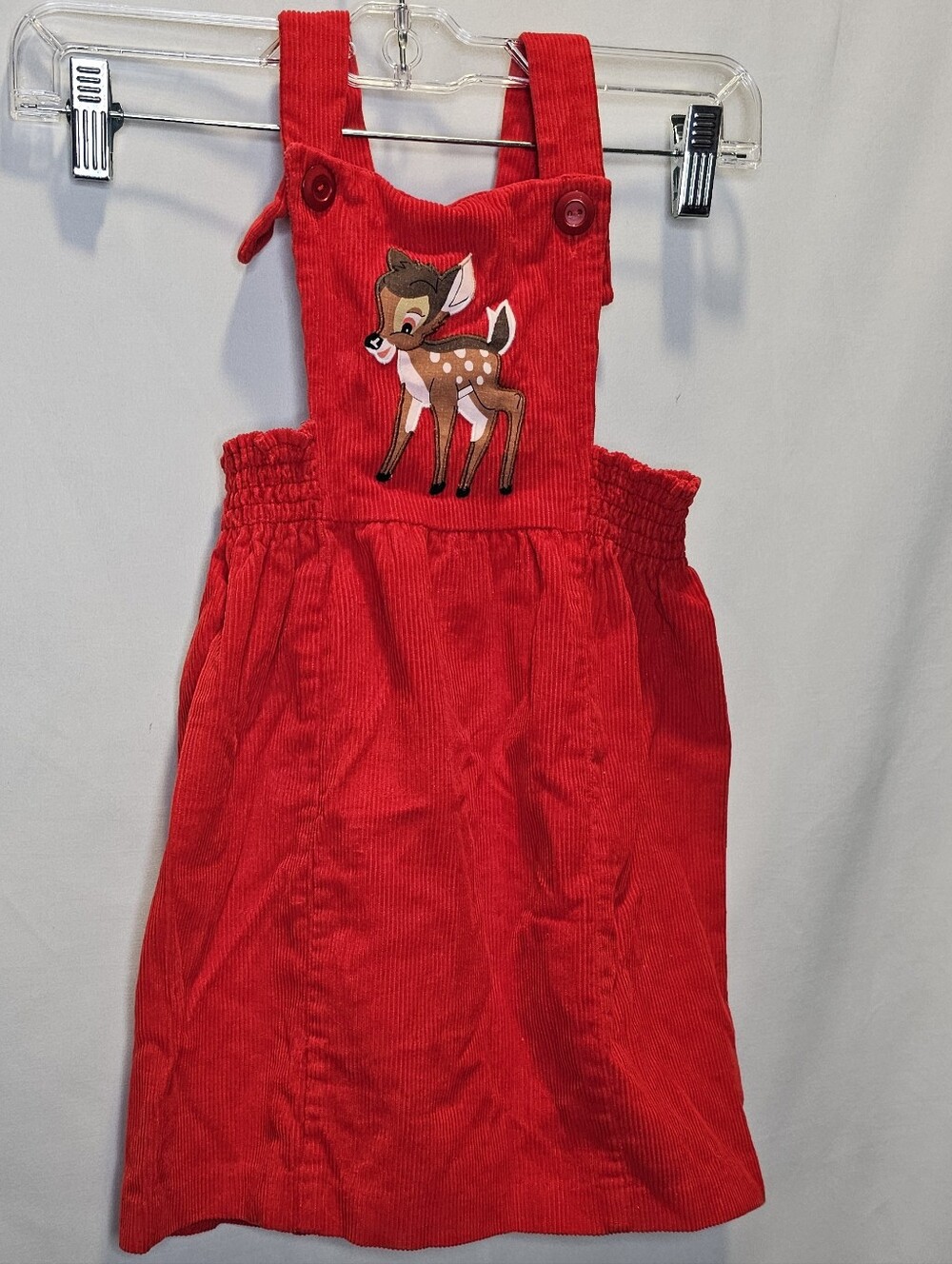 Disney Bambi Vintage Corduroy Pinafore Dress